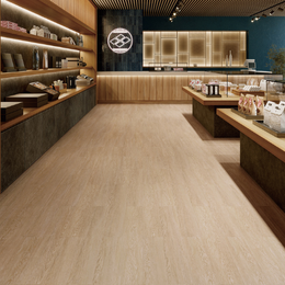 フロアタイル和風木目調：落ち着いた色合いの床材