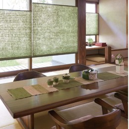 プリーツスクリーン織り柄：小空間、窓装飾