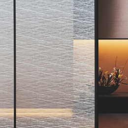 和紙調ガラスフィルム：GF1748、目隠し効果