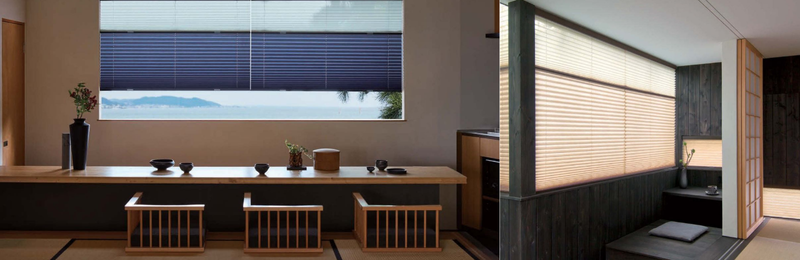 プリーツスクリーン施工例：和紙調、和室