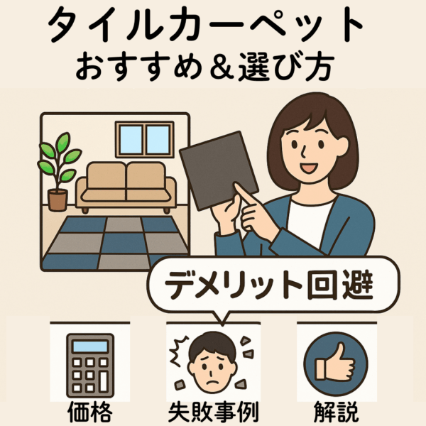 タイルカーペットおすすめ＆選び方【2025年版】｜デメリット回避・価格相場・失敗事例も解説