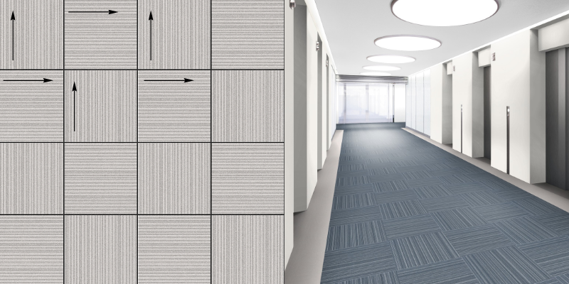 タイルカーペット市松貼り