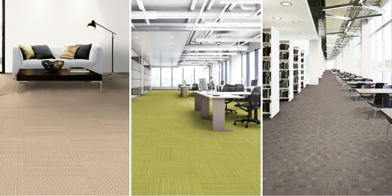 タイルカーペット市松貼りの配置図