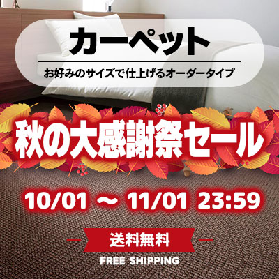 カーペット 秋の大感謝祭セール!! 冬準備にはカーペット!! 11/01.日曜 23:59まで!!